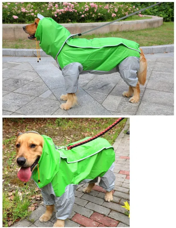 Large Dog Raincoat Reflective Waterproof Dog Clothes Outdoor Rain Coat Jacket Camo Big Dog Rain Raincape Pet Poncho 6